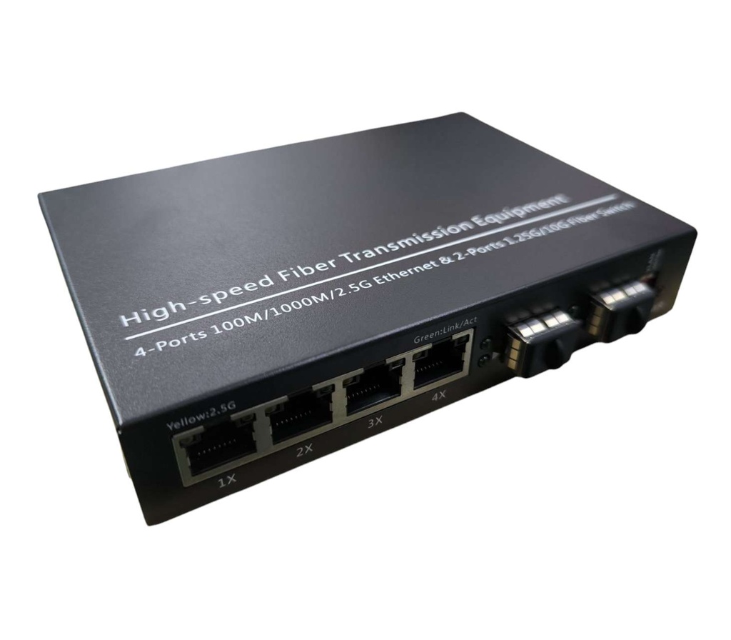 [FM28] 2*10G SFP Port Media Converter w/ 4*2.5GE
