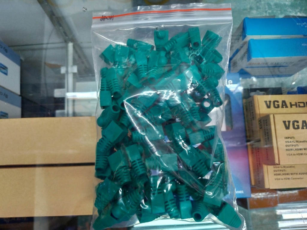 [NC56] Green Cat5 Rubber Boots