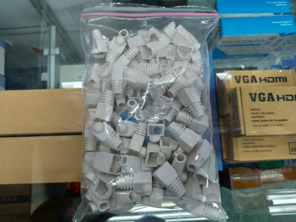 [NC59] White Cat5 Rubber Boots