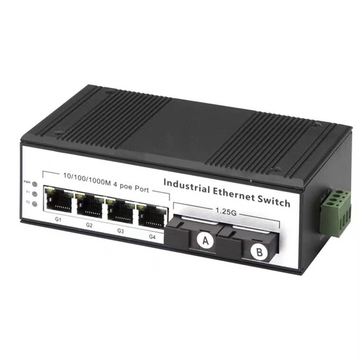 [NS26] 4P Giga Industrial Poe Switch (SC-AB)