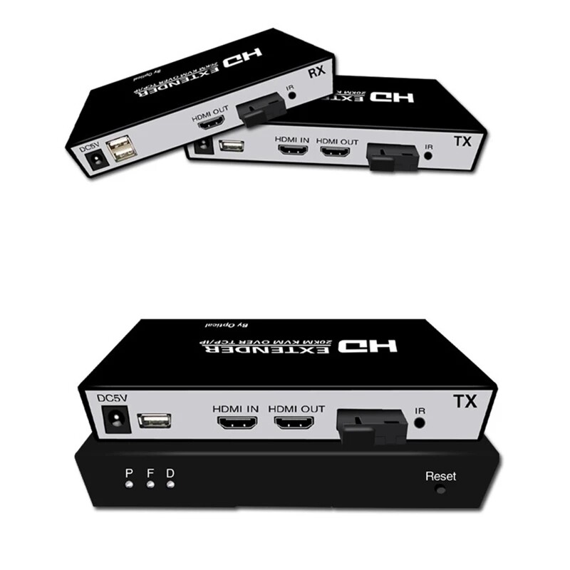 [CH60] 1080P HDMI KVM Extender Fiber 20KM (SC/SM)