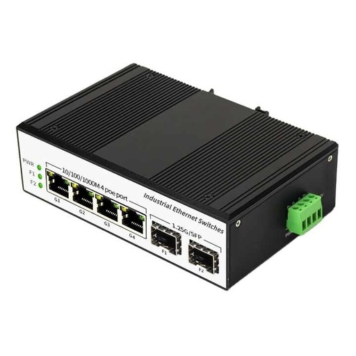 [NS28] [NS28] 4P Giga Industrial Poe Switch (2SFP)