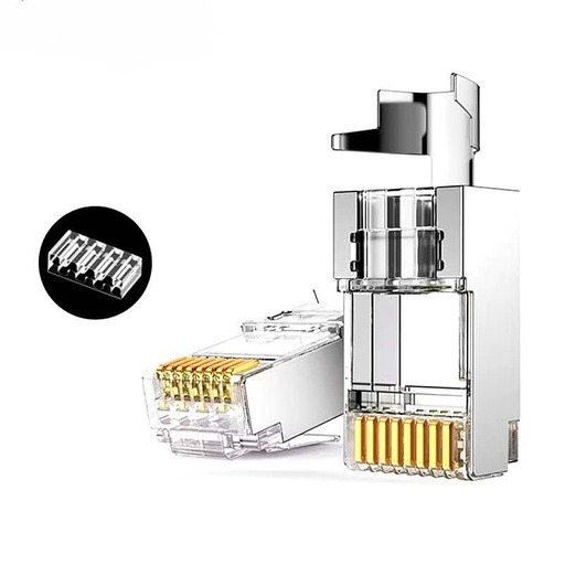 [NC46] [NC46] Cat6A Shielded RJ45 Connector w/ C-Guide